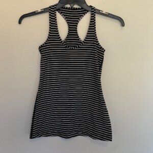 Lululemon black white striped cool racerback tank 6